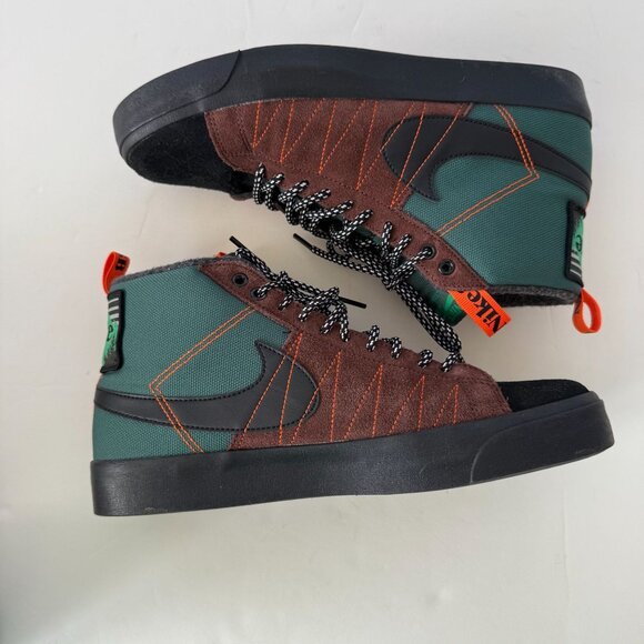 Nike SB Chron 2 Mid Mens Skate Shoes Brown/Green DC8903-300 - Picture 4 of 9